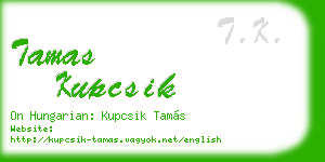 tamas kupcsik business card